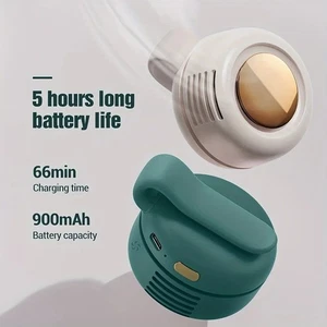 Portable Silent Mini Bladeless Fan Clip On Waist & Neck, Rechargeable 3 Speeds