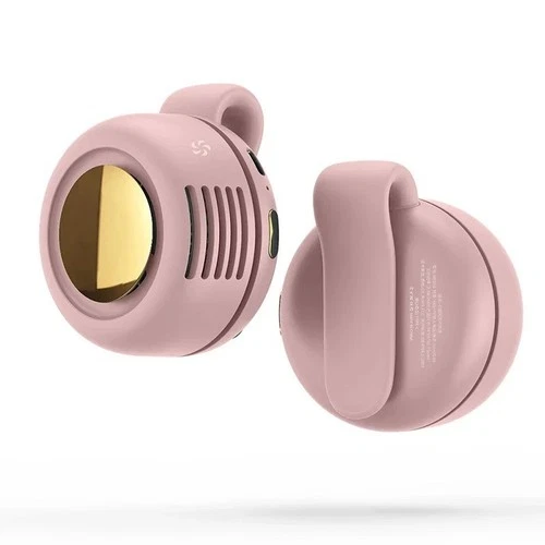 Portable Silent Mini Bladeless Fan Clip On Waist & Neck, Rechargeable 3 Speeds